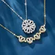 Fashion Magnetic Folding Heart Necklace for Women Cute 4 Heart Clover Necklace Female Jewelry Gift