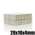 5/10/20/50Pcs/LOT Magnet 20x10x4 N35 NdFeB MAGNET 20*10*4 Neodymium Magnets 20 x 10 x 4 for motor