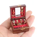 1Set Mini Jewelry Box Model Dollhouse Miniatures Children DIY Miniatures Doll Dollhouse Decoration