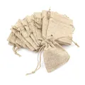 10pcs/lot 7x9cm Fashion Small Burlap Jute Sack Linen Pouch Bag Drawstring Bag Wedding Supplies