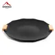 Widesea Camping Non Stick Barbecue Plate Outdoor Ovenware Korean BBQ Grill Picnic Frying Pan