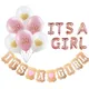 Gender Reveal Decor Pink Paper Banner Decorations Its a Girl Boy Balloons Party Supplies Baby Shower