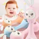 Infant Music Flashing Teether Rattle Mobiles Toys Cute Rabbit Hand Bell Newborn Early Educational