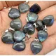 20MM Natural Stone Quartz Crystal Labradorite Tiger Eye Opal Heart Pendants For Diy Jewelry Making