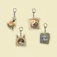 Ins Cute Toast Cat Key Holder Airpods Kawaii Backpack Handbag Zipper Decorative Pendant Funny Kitten