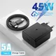 For Samsung 45W Charger Super Fast Charging For Samsung Galaxy S23 S22 Ultra Plus Note10+ USB Type C