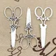 10pcs Charms Sewing Scissors 61x25mm Antique Bronze Silver Color Pendants Making DIY Handmade