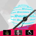 3D Fan Hologram Projector 42cm Wall-mounted Or 8.8cm Desktop Type Wifi LED RGB Sign Holographic Lamp