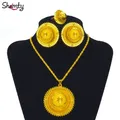 Shamty Hot Ethiopian Bridal Jewelry Sets African Nigeria Sudan Eritrea Kenya Pure Gold Color Habasha