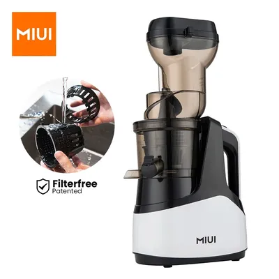 MIUI Original Juicer, Masticating Slow Cold Press Juicer with Ice Cream Strainer, Filter-Free Easy