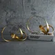 Simple Metal Gold Hollow Out Twist Art Ornament Irregular Living Room Ornament Desk Decoration