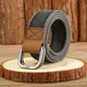 3.8cm New Simple Double Ring Alloy Buckle Woven Canvas Cotton Men's Belt Retro Casual Decorative