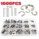 580/1000pcs Washer M1.2 to M15 304 Stainless Steel External Retaining Ring E Clip Snap Circlip