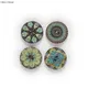 50pcs Round Retro Stamp Theme Print Wooden Buttons Handwork Sewing Scrapbooking Clothing Craft