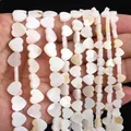 Natural White Freshwater Shell Beads Beads Heart Cross Star Round Mother Of Pearl Beads for Jewelry