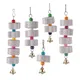 Stone Mineral Pet Supplies Bird Cage Toy Grinding Stone Flower Shape Hang Style Parakeet Toy For