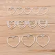 20PCS 3 Style Metal Alloy Small Medium Big Double Sided Hollow Love Charms Heart Connector For