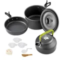 Camping Cookware Set Aluminum Nonstick Portable Outdoor Tableware Kettle Pot Cookset Cooking Pan