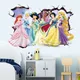 Cartoon Lovely Snow White Cinderella Aurora Princess Wall Stickers For Kids Room Home Decoration