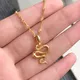 Stainless Steel Snake Necklaces For Women Men Gold Color Zodiac Animal Neck Chain Male Female