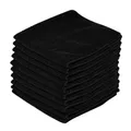 LETAOSK 10pcs/Set Black Microfiber Cloth Towel Rag for Wash Cleaning Drying Polishing Detailing