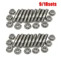 M8*40 Exhaust Manifold Stud Serrated Nuts Bolts Screws For Honda Civic Acura Integra V3 B D Series