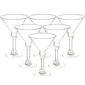 20 Pcs Margarita Party Glasses Glass Goblet Clear Goblets Martini Tumbler Tall Feet Plastic Cocktail
