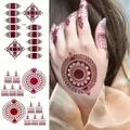 Henna Tattoos for Hand Waterproof Temporary Tattoos for Women Wedding Body Art Henna Design Stickers