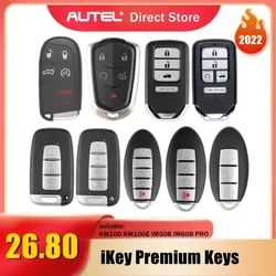 AUTEL Premium Universal Smart Key for Chrysler/Cadillac/Honda/Hyundai/Nissan Used with MaxiIM KM100