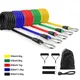 11 Pieces Of Resistance Tube Strap Set Fitness Yoga Gym Draw Rope Exercise Home Training Anchor Door