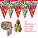 Superzings Theme Party Supplies Disposable Tableware Set Paper Plate Cup Straw Party Supplies Latex