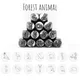 Metal Stamping Jewelry Making Supplies Forest Animals Metal Design Stamp for Metal Jewelry (8.5mm)