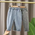 Spring fall kids Boys' Clothes baby Elastic Band Stretch Denim Trousers for toddler children Boy