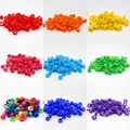 100Pcs Birds Pigeon Foot Rings Small Poultry Foot Ring 10 Colors Plastic Dove Clip Quail Pigeon Foot