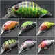 wLure Fishing Lure 5.6cm 7g Tiny Crankbait Variant Colors 0.5 Meter Depth 2 #8 Treble Hooks Carp