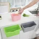 Plastic Basket Hanging Trash Can Waste Bin Garbage Can Storage Box Trash Storage Desktop Kitchen