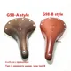 Retro Traditional Rivet Design Cow Leather Saddle Road Bike Vintage Classic Seat MTB Cushion Bicycle