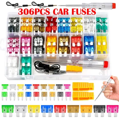 5A/35A Car Fuse Automotive Fuse Amplifier with Box Clip Combination Car Blade Fuse Set with