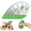 9 holes Stainless Steel Kitchen Herb Leaf Stripping Tool Metal Herb Pealer for Kale Collard Greens