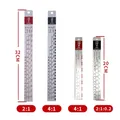 Mixing Tool Standard Car Paint Ruler Suitable for Cars Paint Ruler Ruler Paint Tool Black/R-ed