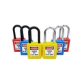 Lock ABS security padlock plastic shackle steel safety padlock 38mm nylon non conductive safety