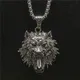 Vintage Necklace Hip Hop Titanium Steel Stainless Steel Jewelry Berserk Wolf Head Pendant Tide