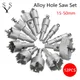 12Pcs15-50mm Alloy Hole Saw Set Carbide Tip TCT Metal Cutter Core Drill Bit Kits for Stainless Steel