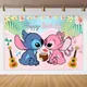Disney Lilo Stitch Birthday Party Decorations Children's Cartoon Party Backdrops Photographic