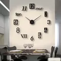 2023 New 3D Roman Numeral Acrylic Mirror Wall Clock Sticker Fashion DIY Quartz Clocks Watch Home