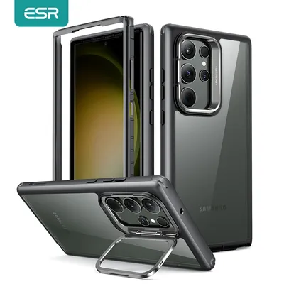 ESR Case for S23 Ultra Camera Kickstand Case for Samsung Galaxy 23 Ultra Reinforced With Shock -Absorbing Air-Guard Cover