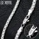 DOTEFFIL 925 Sterling Silver 6mm Side Chain 16/18/20/22/24 Inch Necklace For Women Man Fashion