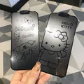 Sanrios Hello Kitty Kuromi Invisible Shadow Glass Screen Protector Case for Iphone 11 12 13 14 Pro