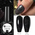 UR SUGAR 7.5ml Color Gel Nail Polish Black Glitter Semi Permanent Soak Off UV LED Nail Art Varnishes