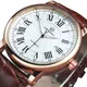 Forsining Classic Retro Automatic Mens Watch Rose Gold Case Calendar Luxury Brand Brown Leather Belt